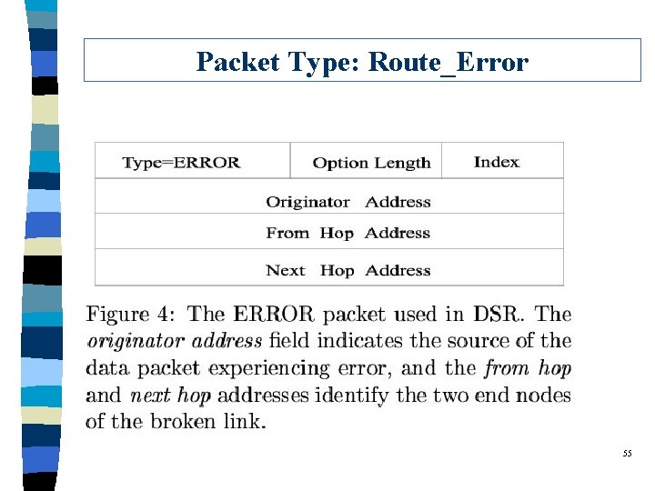 Packet Type: Route_Error 55 