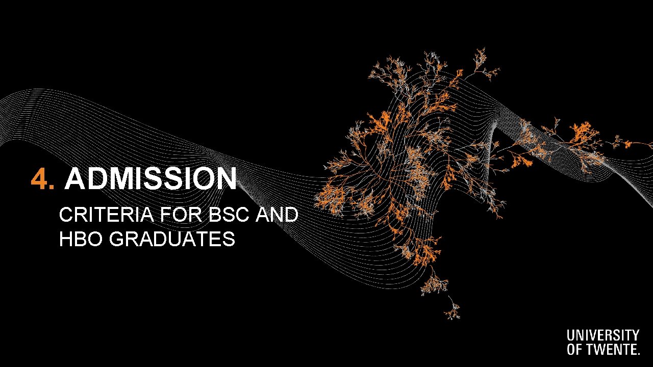 4. ADMISSION CRITERIA FOR BSC AND HBO GRADUATES 4. ADMISSION CRITERIA FOR BSC AND HBO GRADUATES