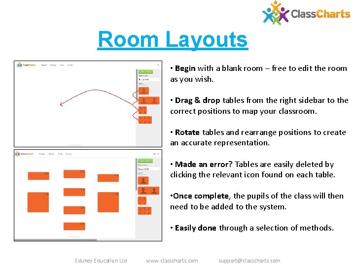 Room Layouts • Begin with a blank room – free to edit the room Room Layouts • Begin with a blank room – free to edit the room