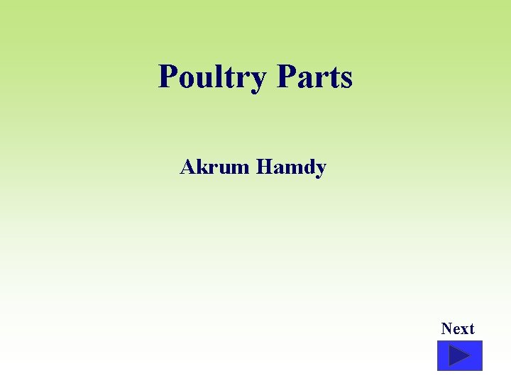 Poultry Parts Akrum Hamdy Next 