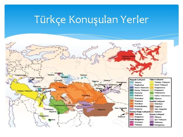 Türkçe Konuşulan Yerler 