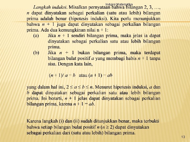 Induksi Matematika 13 