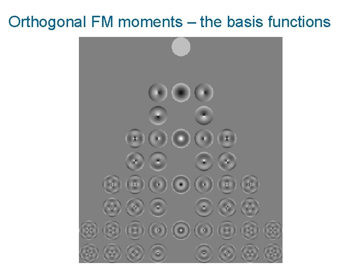 Orthogonal FM moments – the basis functions 