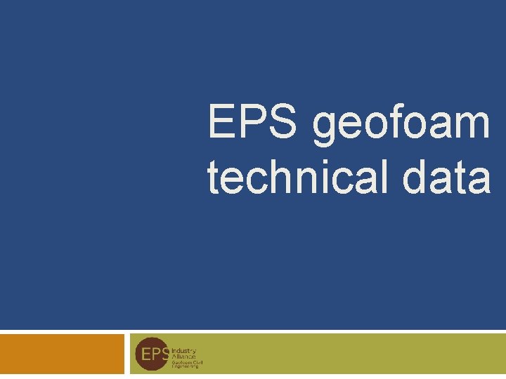 EPS geofoam technical data 