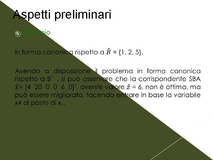 Aspetti preliminari 