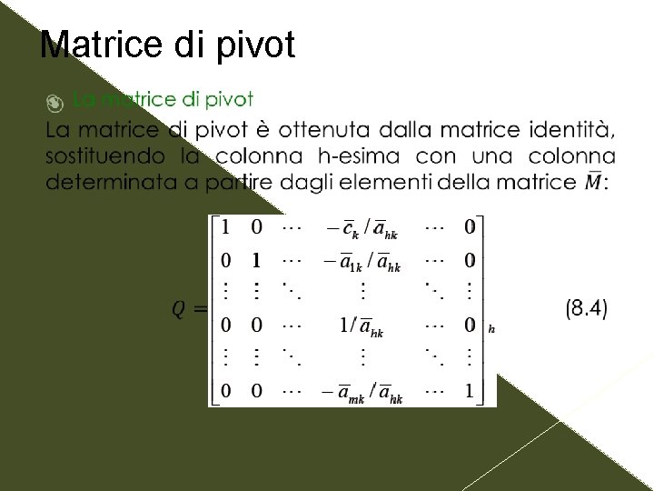Matrice di pivot 