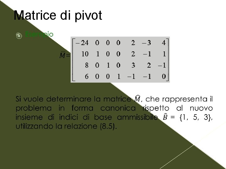 Matrice di pivot 