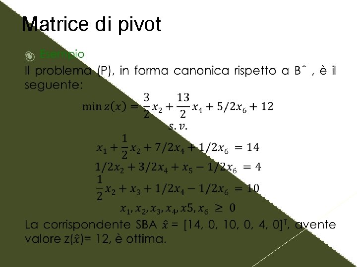 Matrice di pivot 