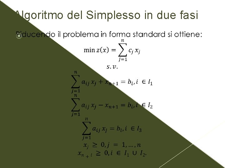 Algoritmo del Simplesso in due fasi 