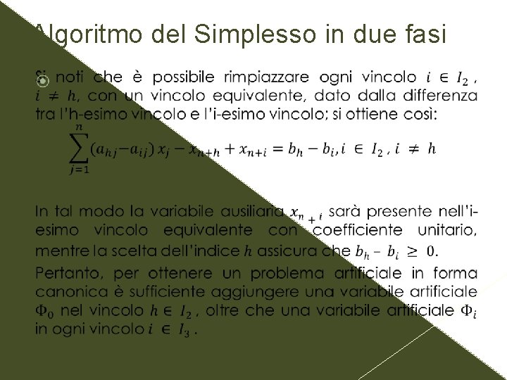 Algoritmo del Simplesso in due fasi 