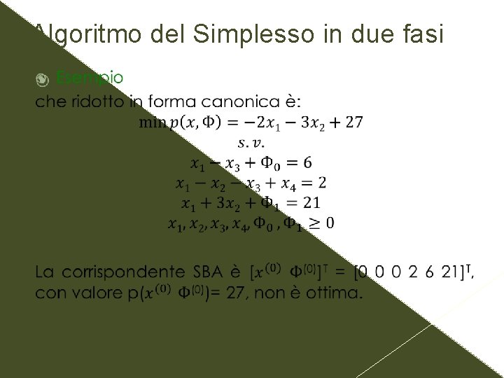 Algoritmo del Simplesso in due fasi 