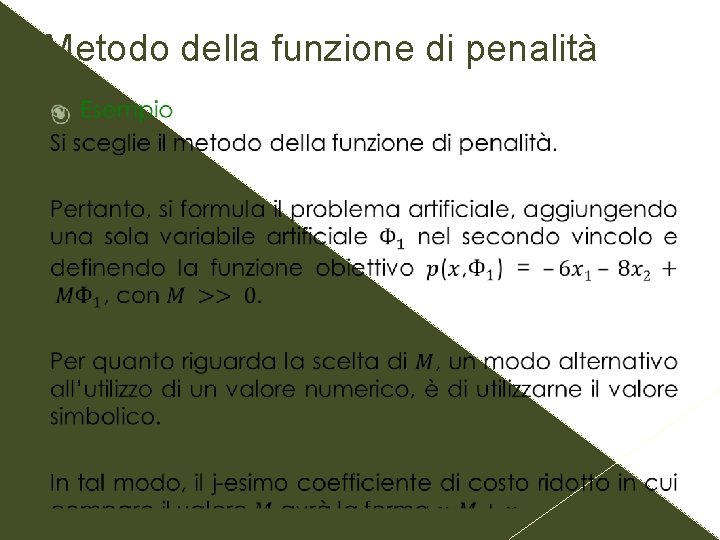 Metodo della funzione di penalità 