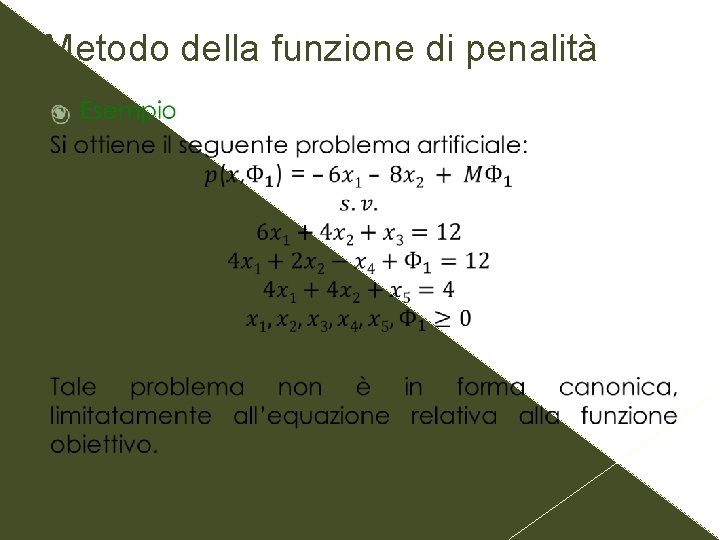 Metodo della funzione di penalità 