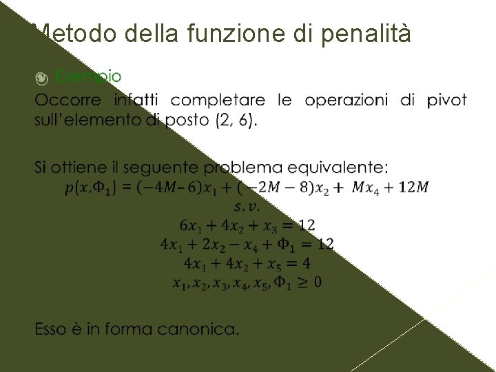 Metodo della funzione di penalità 