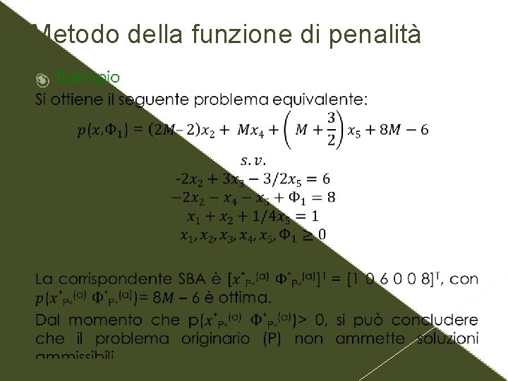 Metodo della funzione di penalità 
