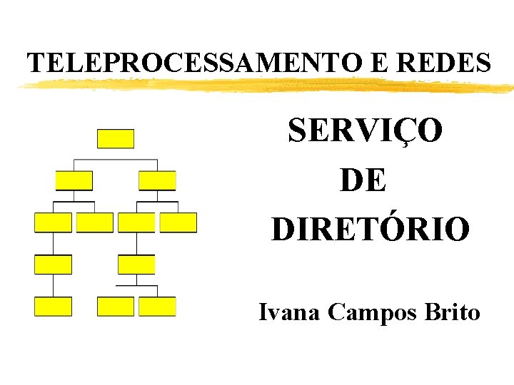 TELEPROCESSAMENTO E REDES SERVIÇO DE DIRETÓRIO Ivana Campos Brito 