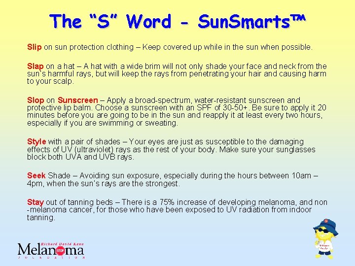 The “S” Word - Sun. Smarts™ Slip on sun protection clothing – Keep covered
