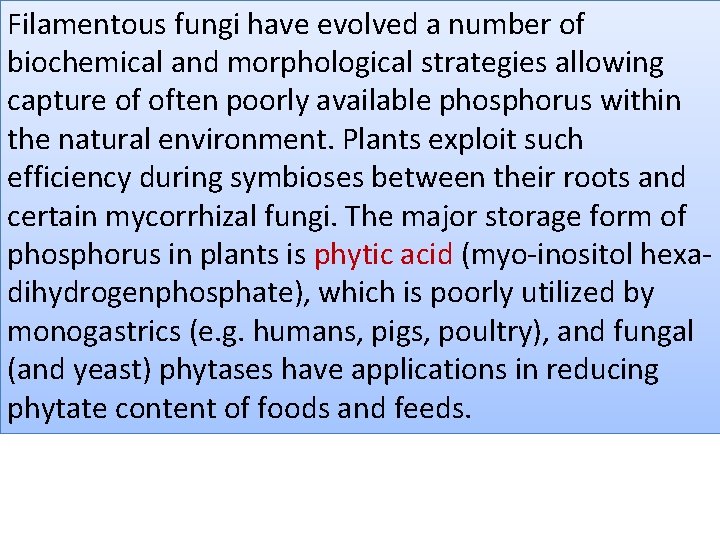 Filamentous fungi have evolved a number of biochemical and morphological strategies allowing capture of