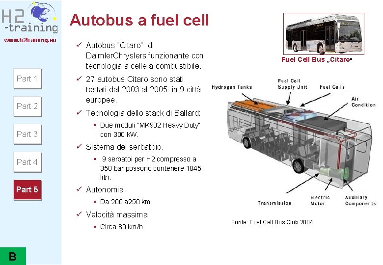 Autobus a fuel cell www. h 2 training. eu Part 1 Part 2 Part