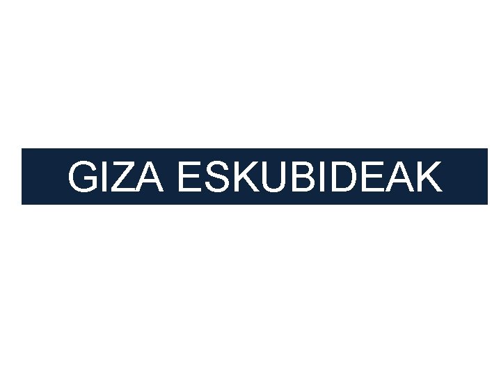 GIZA ESKUBIDEAK 