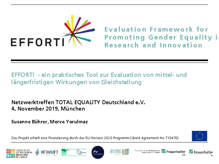 Evaluation Framework for Promoting Gender Equality in Research and Innovation EFFORTI - ein praktisches