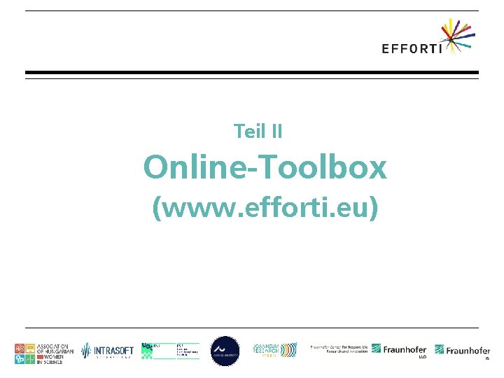 Teil II Online-Toolbox (www. efforti. eu) Seite 8 