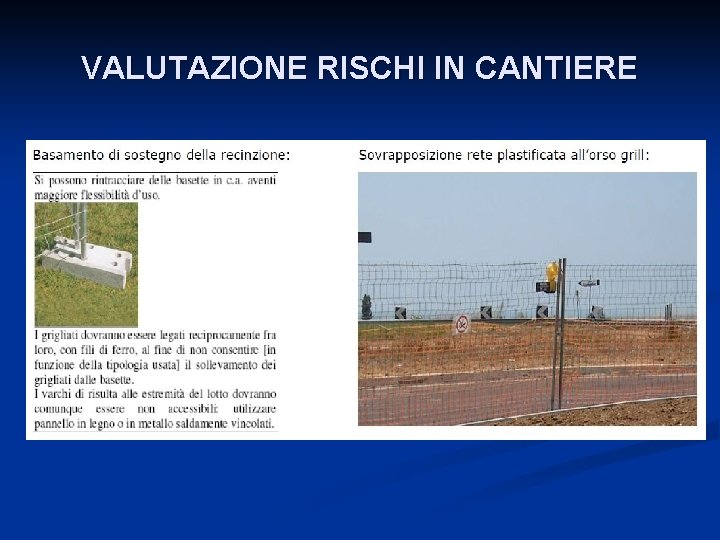 VALUTAZIONE RISCHI IN CANTIERE 