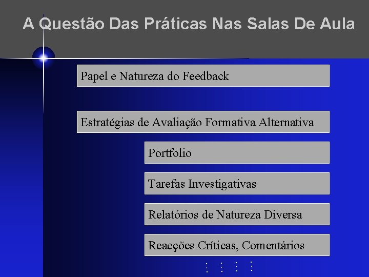 A Questão Das Práticas Nas Salas De Aula Papel e Natureza do Feedback Estratégias
