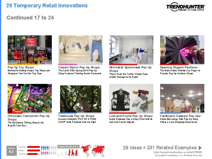 29 Temporary Retail Innovations Continued 17 to 24 Pop-Up Toy Shops Classic Denim Pop-Up