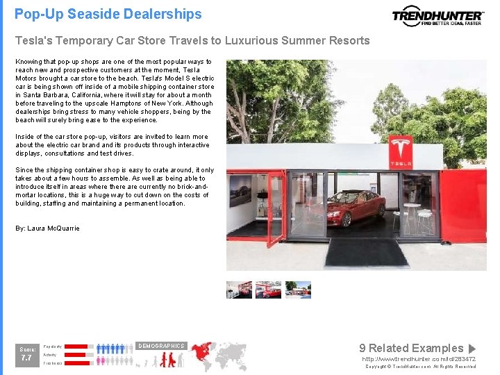 Pop-Up Seaside Dealerships Tesla's Temporary Car Store Travels to Luxurious Summer Resorts Knowing that