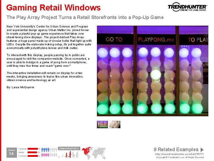 Gaming Retail Windows The Play Array Project Turns a Retail Storefronts into a Pop-Up