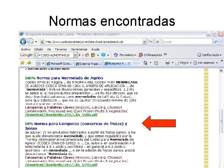 Normas encontradas Normas encontradas