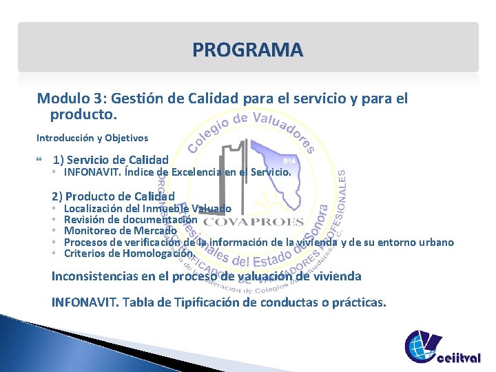 PROGRAMA Modulo 3: Gestión de Calidad para el servicio y para el producto. Introducción