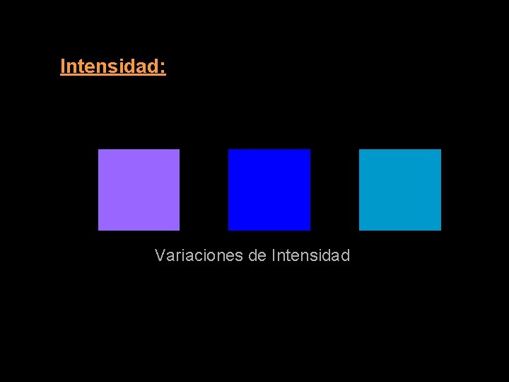 Intensidad: Variaciones de Intensidad 