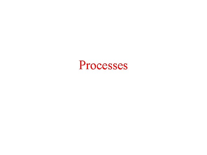 Processes 