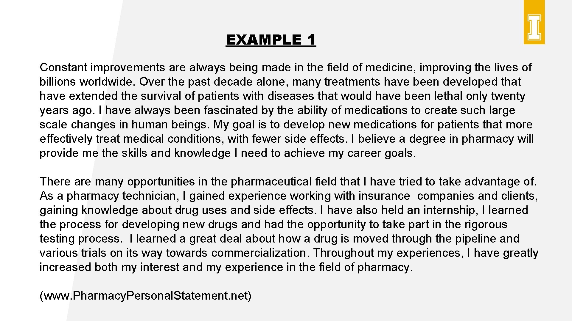 EXAMPLE 1 Constant improvements are always being made in the field of medicine, improving EXAMPLE 1 Constant improvements are always being made in the field of medicine, improving