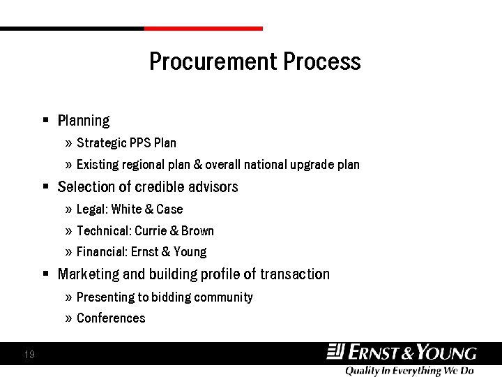 Procurement Process § Planning » Strategic PPS Plan » Existing regional plan & overall Procurement Process § Planning » Strategic PPS Plan » Existing regional plan & overall