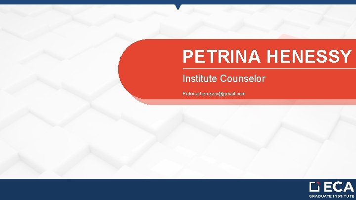 PETRINA HENESSY Institute Counselor Petrina. henessy@gmail. com 