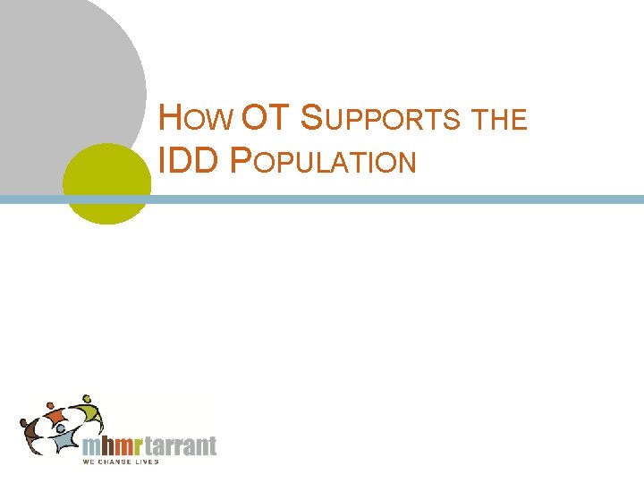 HOW OT SUPPORTS THE IDD POPULATION 