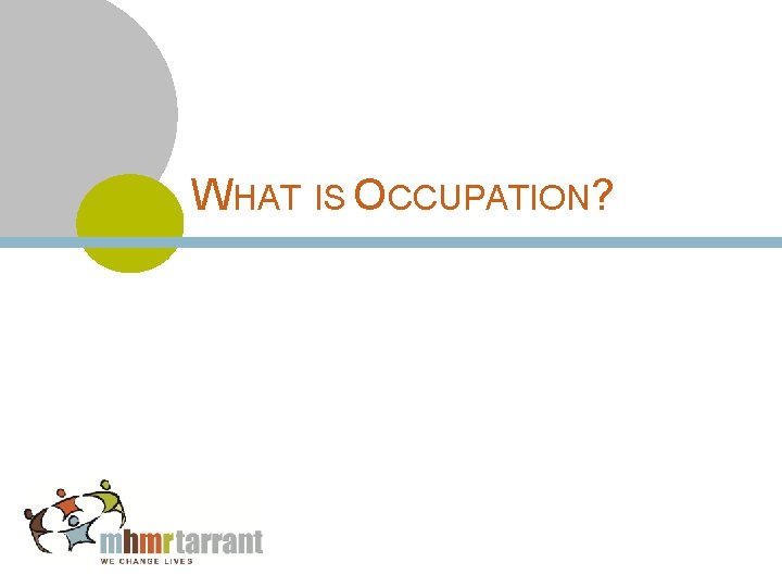WHAT IS OCCUPATION? 
