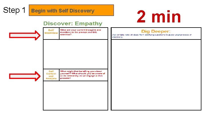 Step 1 Begin with Self Discovery 2 min 