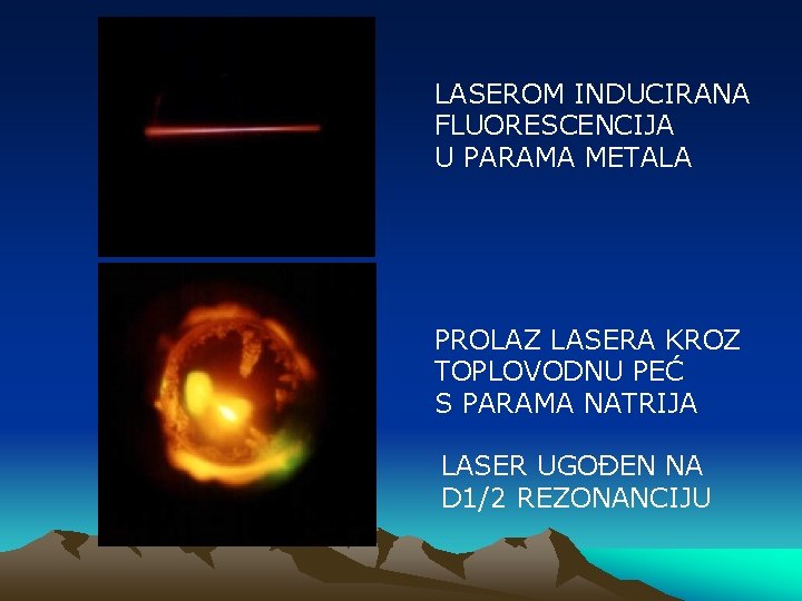 LASEROM INDUCIRANA FLUORESCENCIJA U PARAMA METALA PROLAZ LASERA KROZ TOPLOVODNU PEĆ S PARAMA NATRIJA