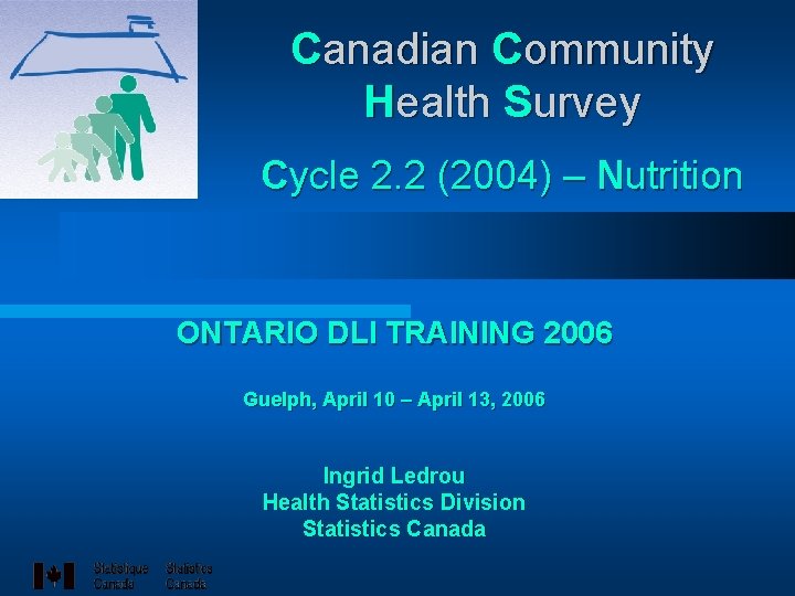 Canadian Community Health Survey Cycle 2. 2 (2004) – Nutrition ONTARIO DLI TRAINING 2006