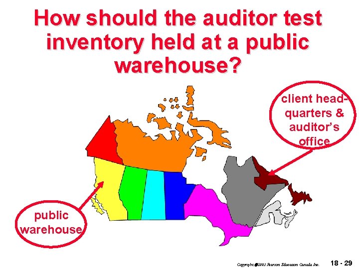 How should the auditor test inventory held at a public warehouse? client headquarters &