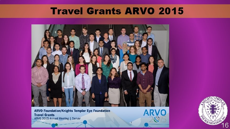 Travel Grants ARVO 2015 16 
