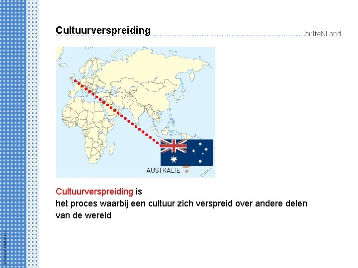 Cultuurverspreiding is het proces waarbij een cultuur zich verspreid over andere delen van de