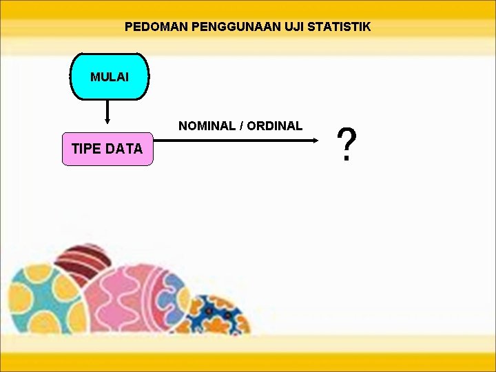 PEDOMAN PENGGUNAAN UJI STATISTIK MULAI NOMINAL / ORDINAL TIPE DATA ? 