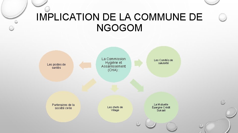 IMPLICATION DE LA COMMUNE DE NGOGOM Les postes de santés Partenaires de la société