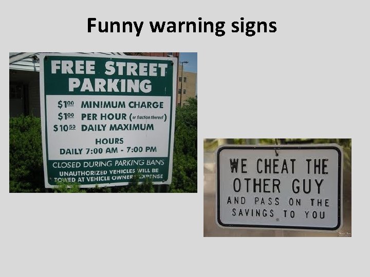 Funny warning signs 