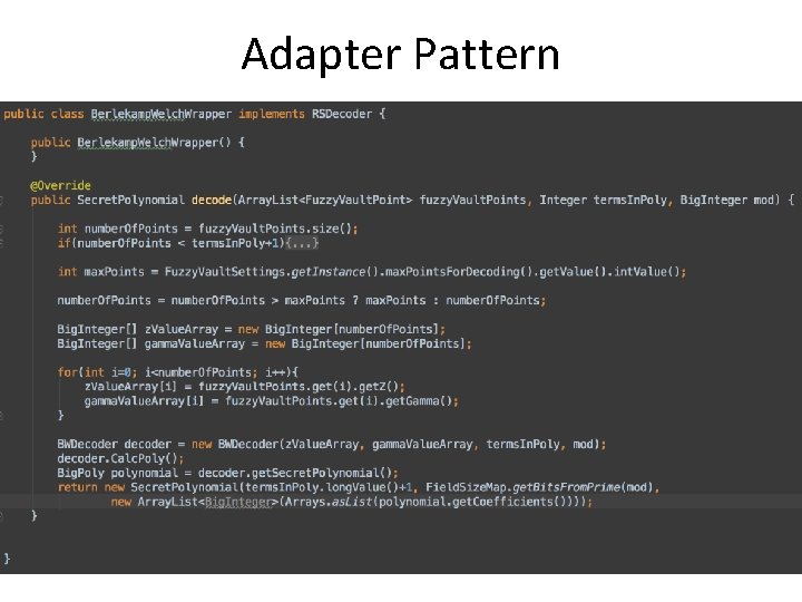 Adapter Pattern 